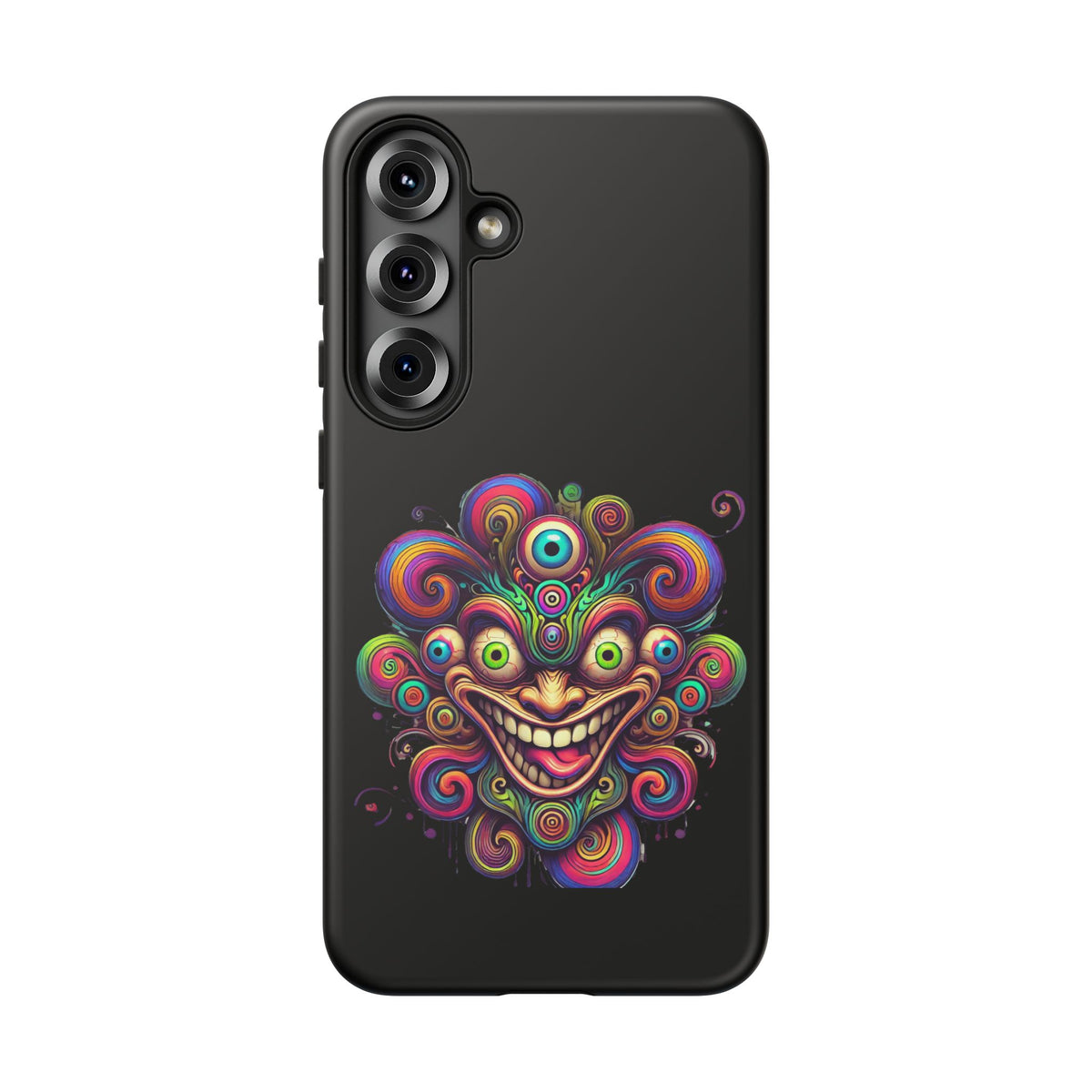 Psychedelic Jester Phone Case — Colorful Creepy Clown Tough Case