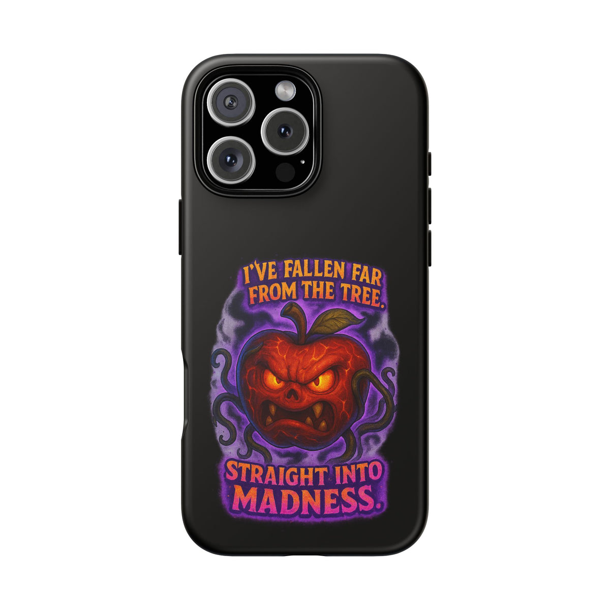 Phone Case — 'I've Fallen Far From the Tree, Straight Into Madness' Pumpkin Horror Design