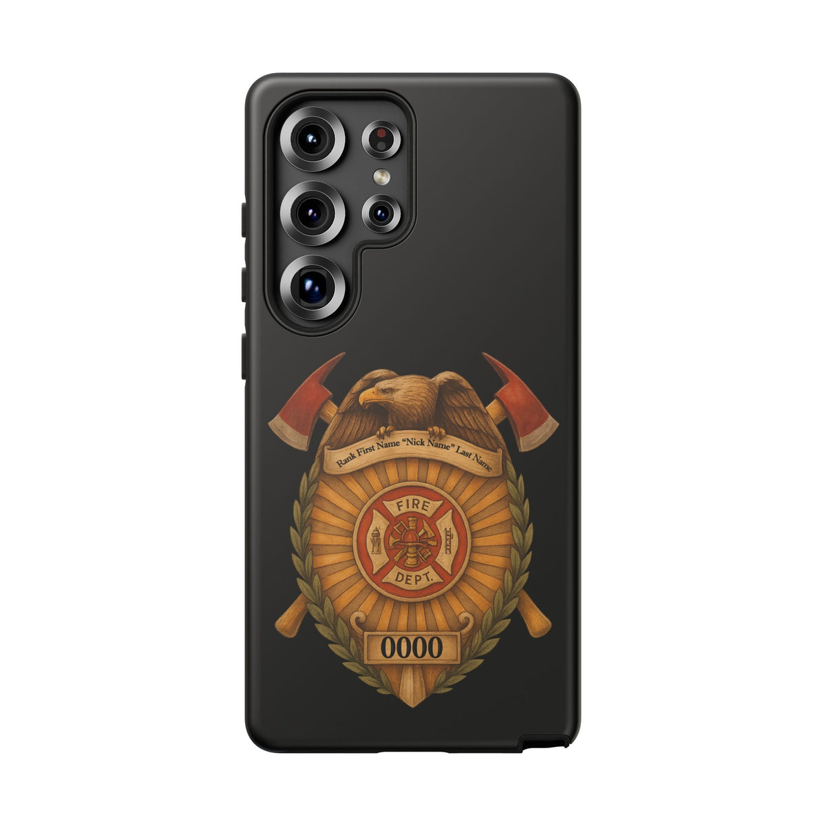 Firefighter Badge Phone Case — Tough Cases Customizable Emblem Design
