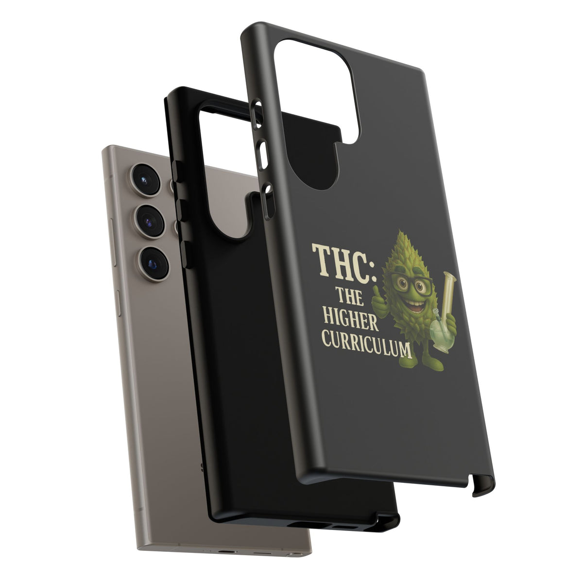 THC The Higher Curriculum Phone Case – Funny Cannabis Nug Cartoon iPhone Case