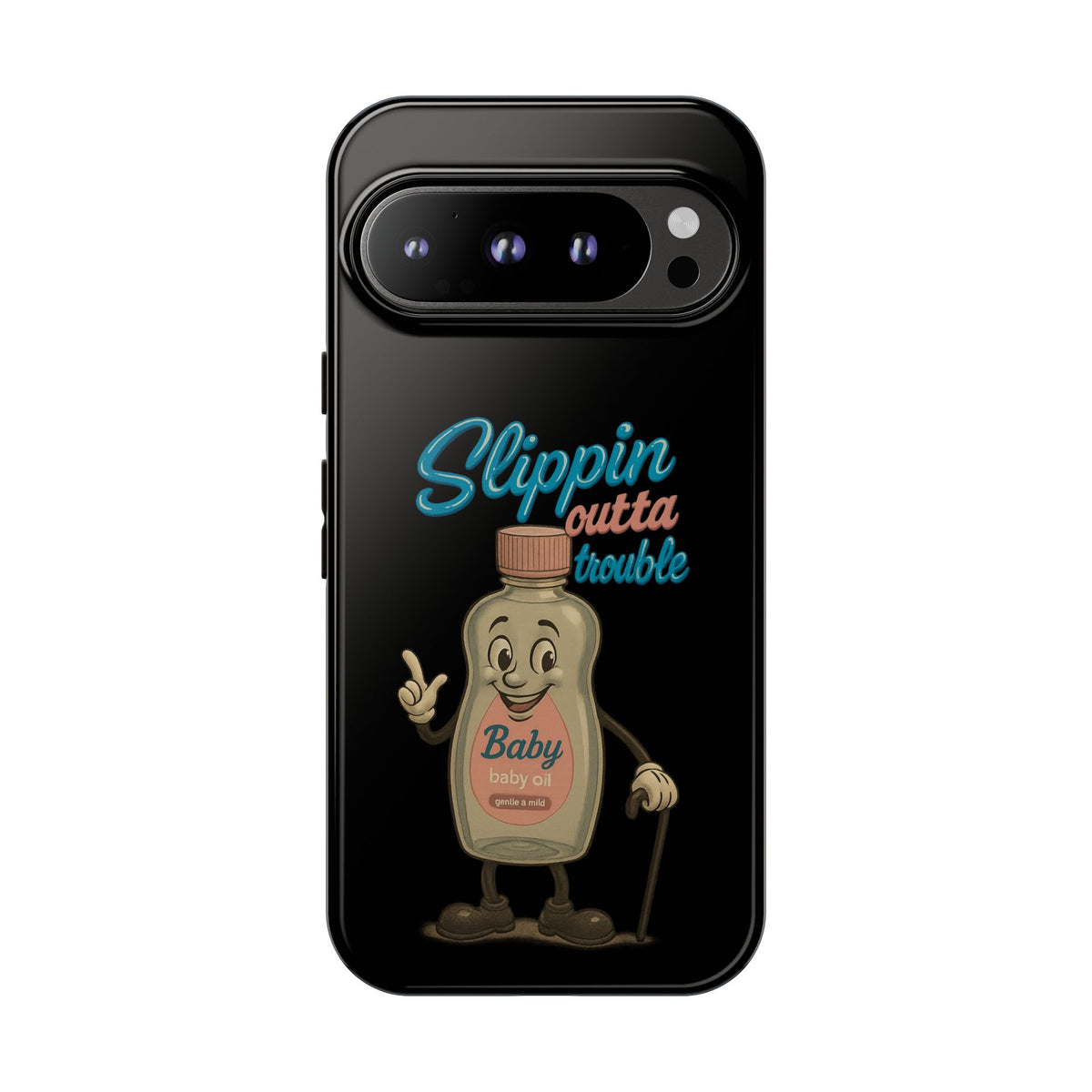 Phone Case — Retro 'Slippin Outta Trouble' Baby Bottle Design