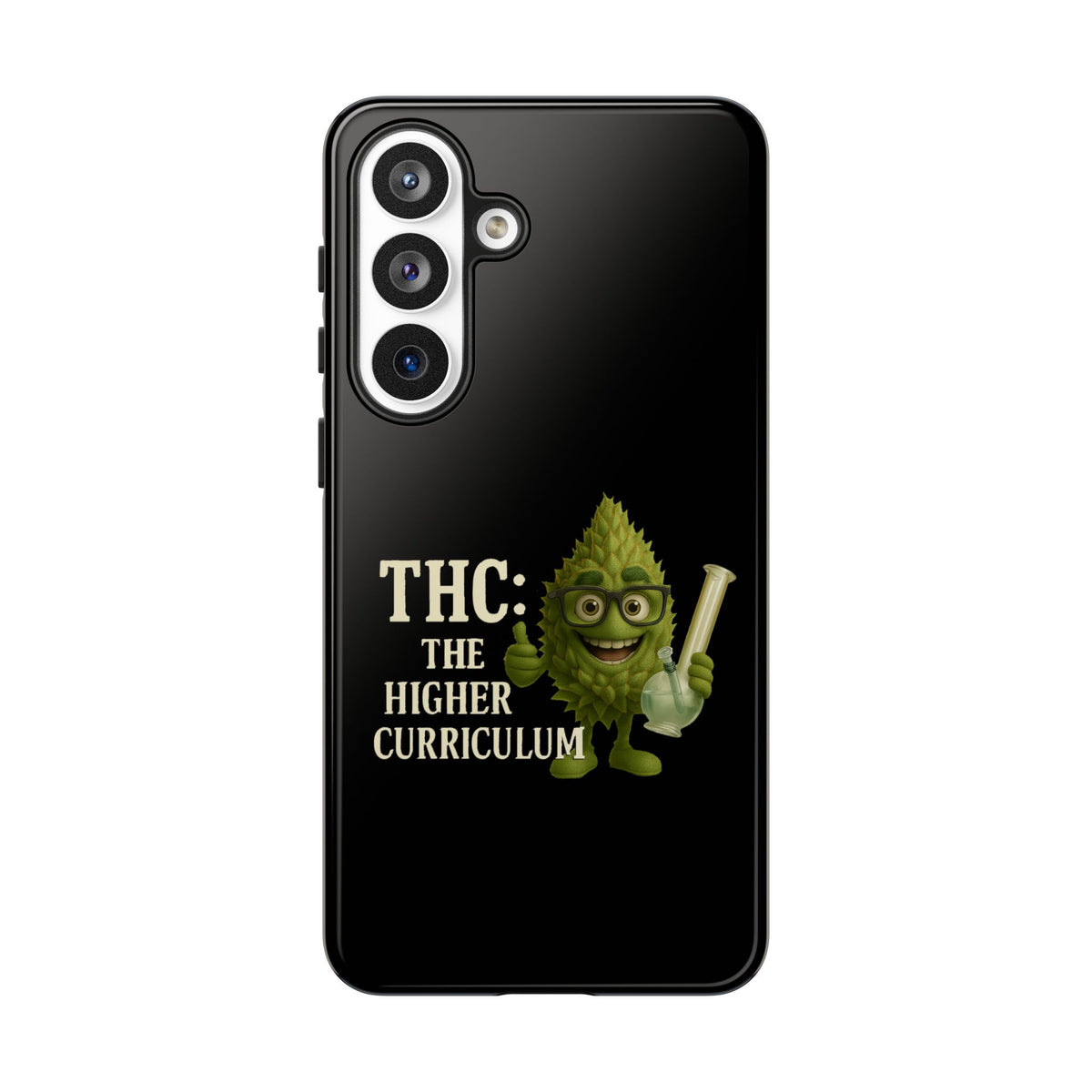 THC The Higher Curriculum Phone Case – Funny Cannabis Nug Cartoon iPhone Case