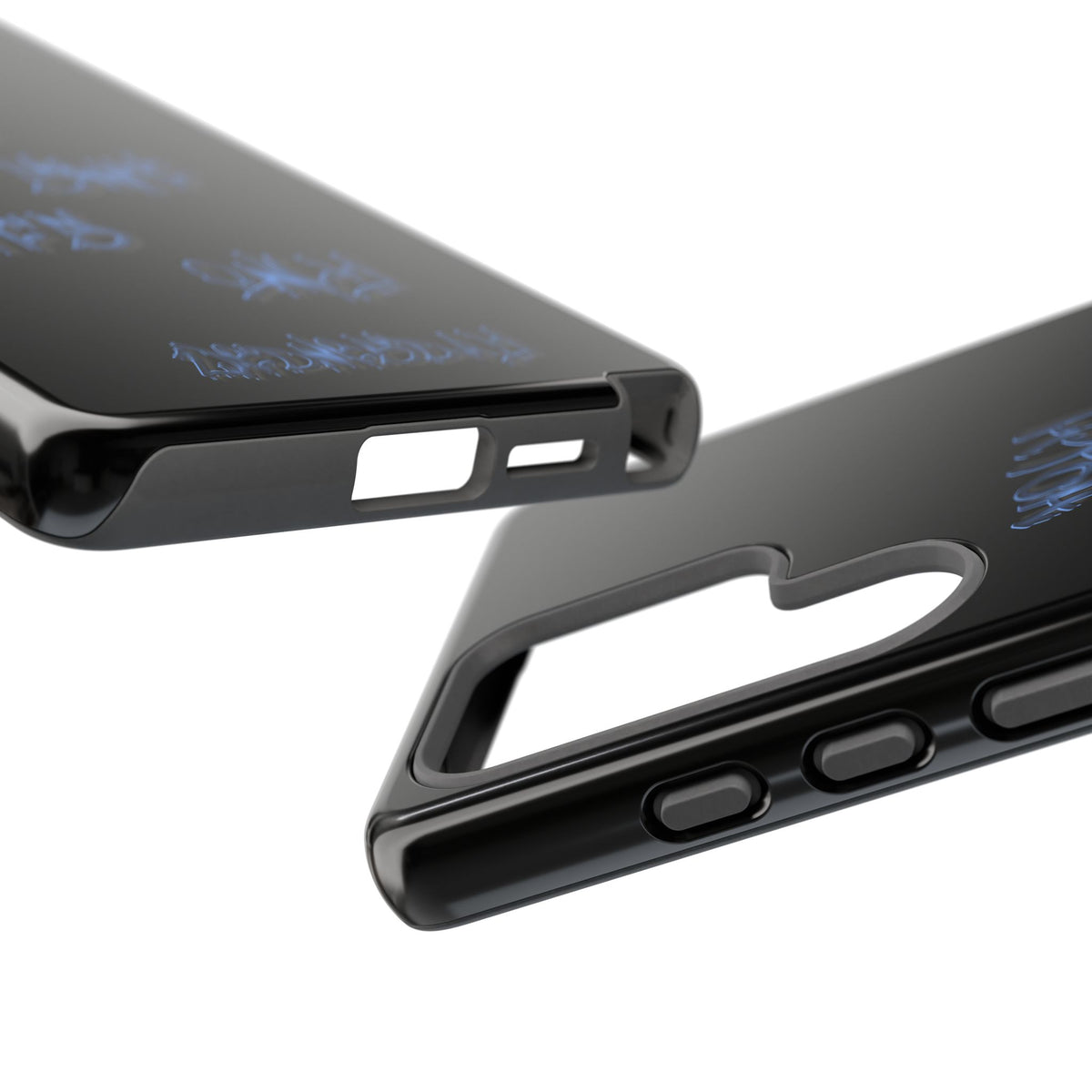 Phone Case — Blue Neon Graffiti "Tough Cases" Protective Cover
