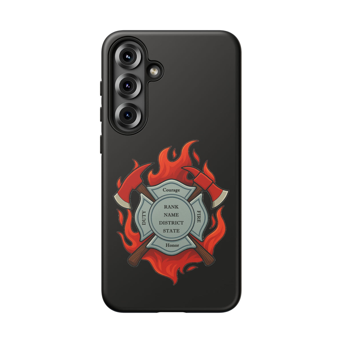 Firefighter Maltese Cross Phone Case — Custom Rank/Name/District Design