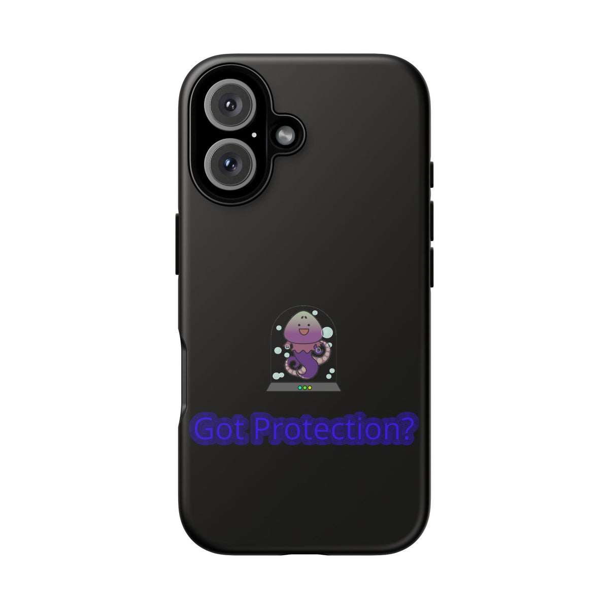 Phone Case — 'Got Protection?' Cute Purple Alien Anti-Shock Protective Cover