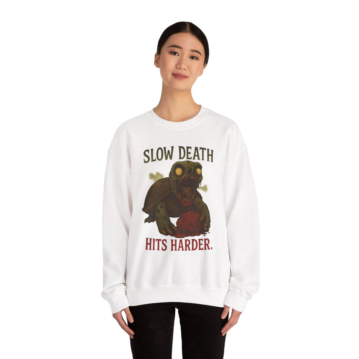 Slow Death Hits Harder – Undead Turtle Sweatshirt