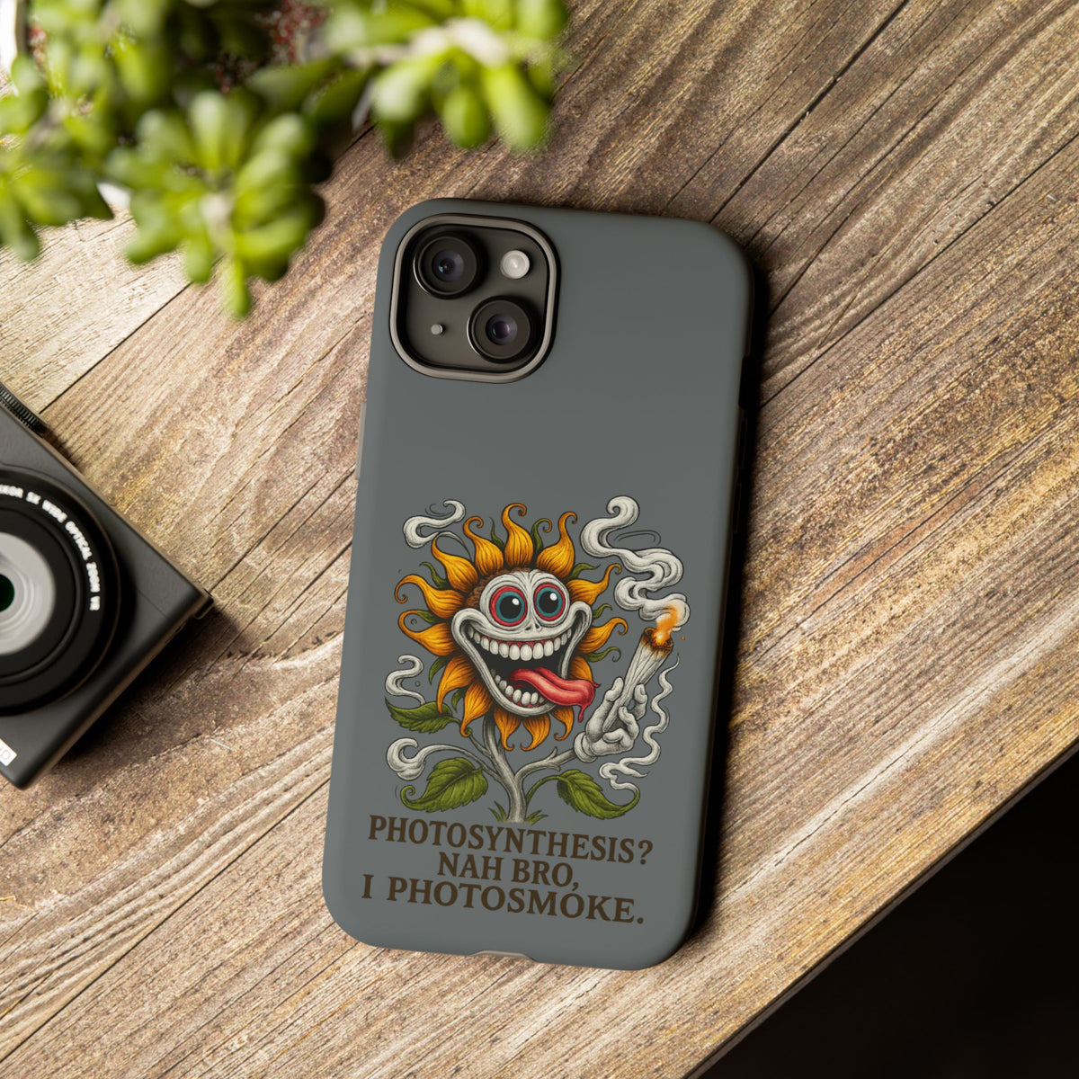 Photosmoke Sunflower Phone Case — Funny Stoner Botanical iPhone Cover