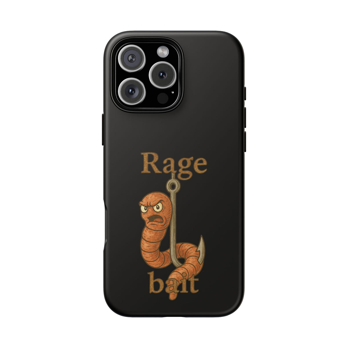 Phone Case — "Rage Bait" Angry Worm Fishing Design