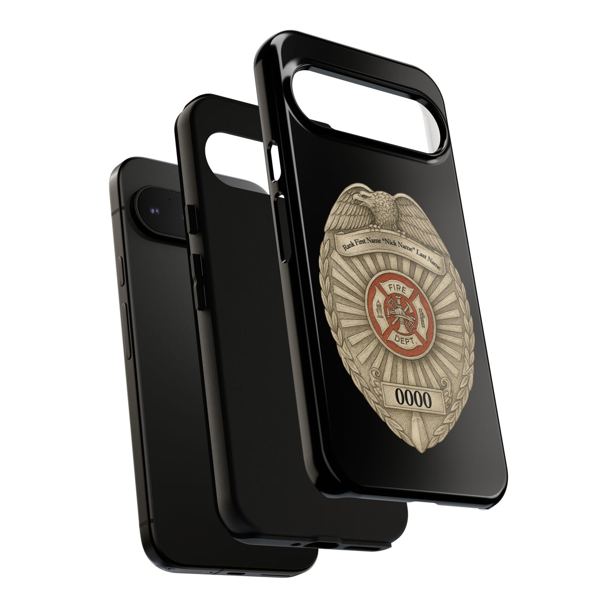 Firefighter Badge Phone Case – Personalized Dept. Emblem Tough Case