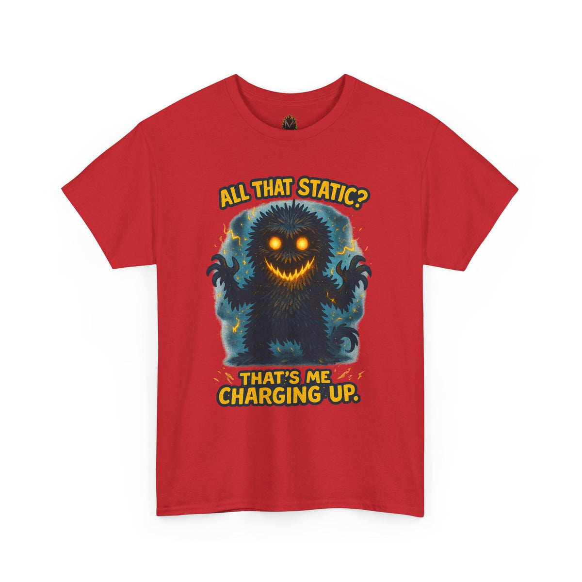 All That Static Monster, T-Shirt | Funny Electric Charging Graphic