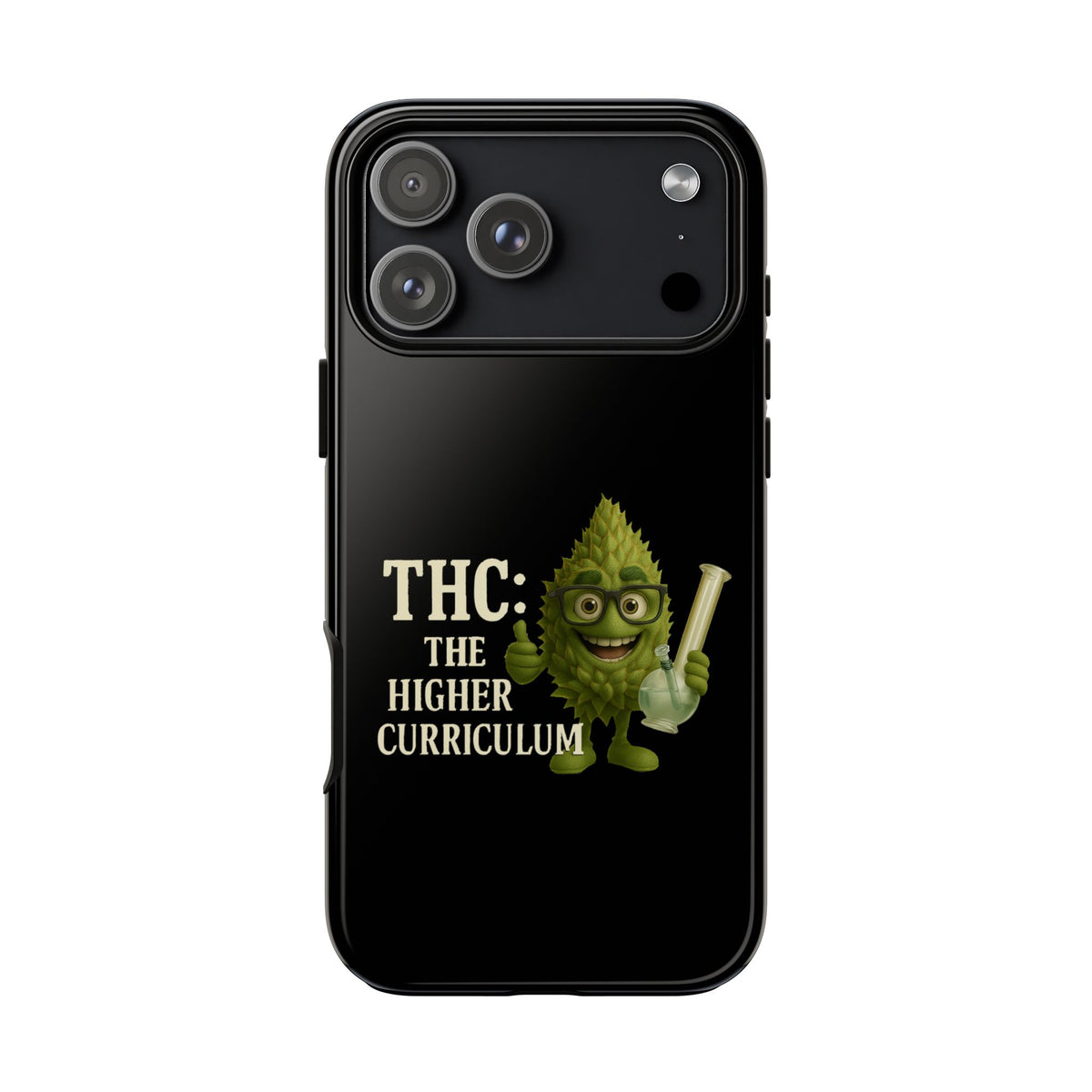 THC The Higher Curriculum Phone Case – Funny Cannabis Nug Cartoon iPhone Case