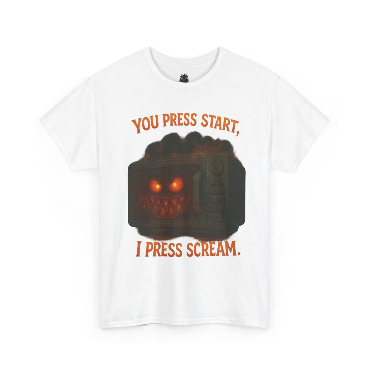 You Press Start I Press Scream tee | Retro Horror Game Controller