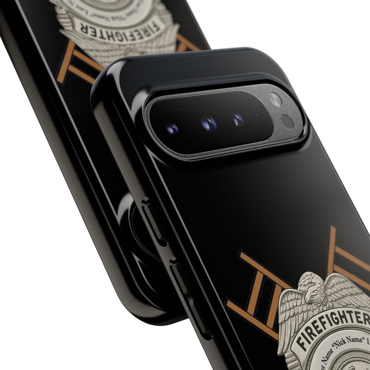 Firefighter Badge Tough Phone Case — Firefighter Helmet & Ladders Protective Case