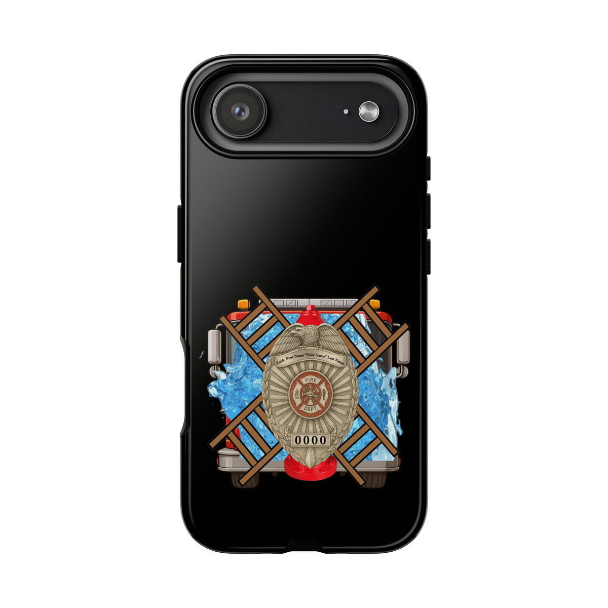 Firefighter Badge Phone Case – Maltese Cross Rescue Design