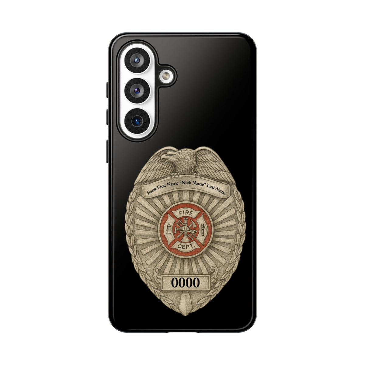 Firefighter Badge Phone Case – Personalized Dept. Emblem Tough Case