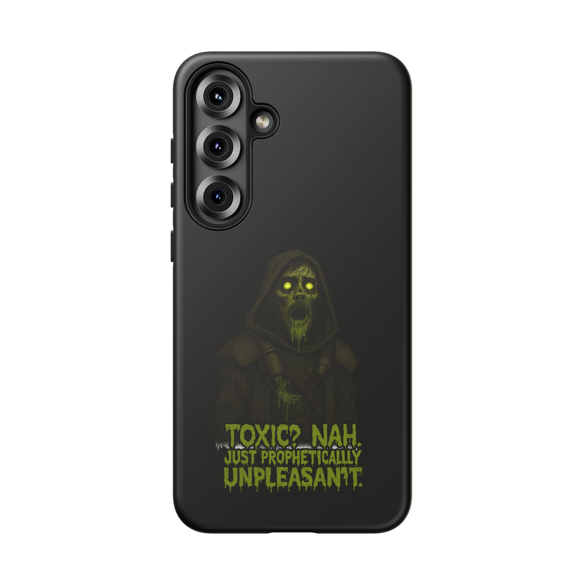 Phone Case — 'Toxic? Nah, Just Prophetically Unpleasant' Neon Grim Reaper Protective Cover