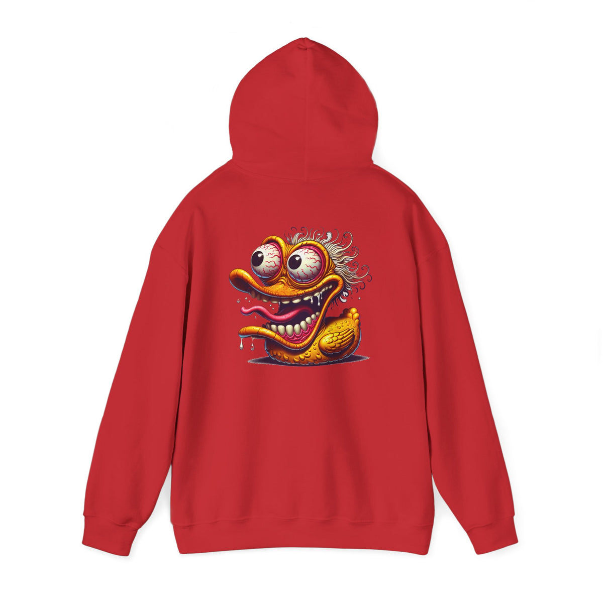 Duck Character Hoodie – Quirky Crazy Duck Illustration Pullover