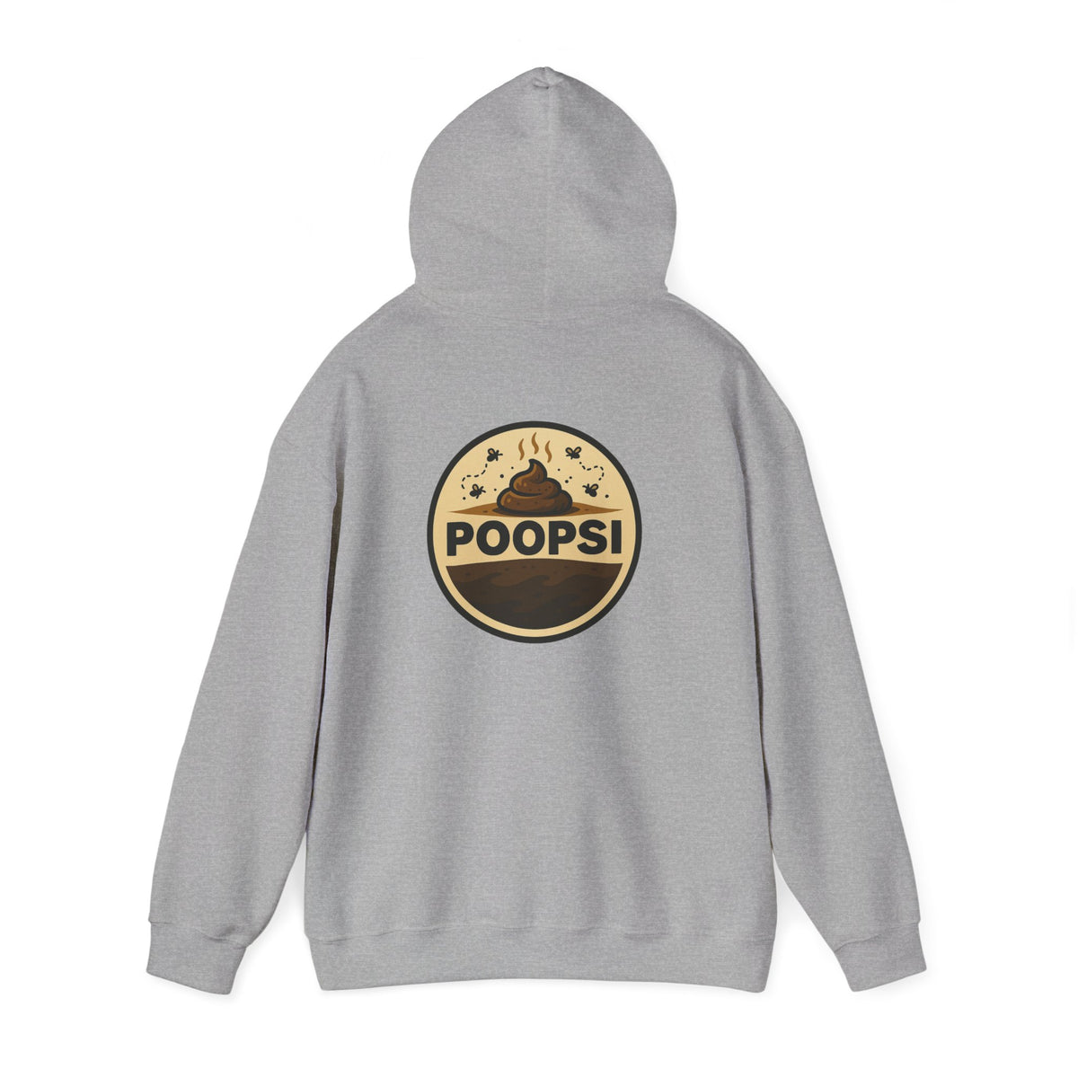 Funny 'POOPSI' Logo Hoodie — Retro Poop Emoji Graphic Pullover