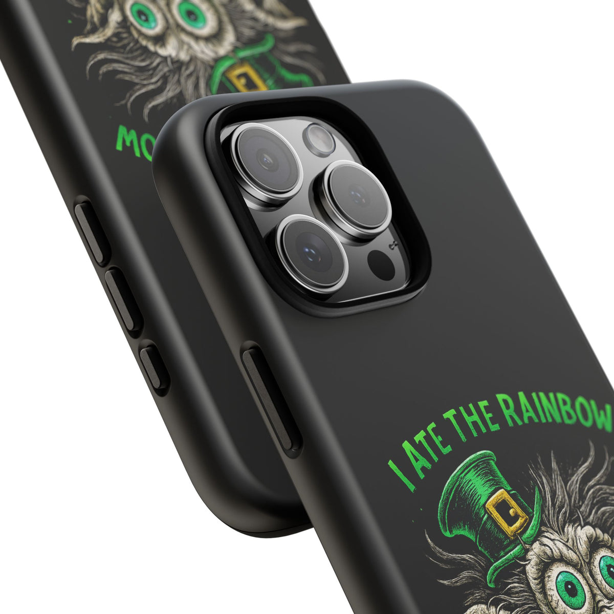 St. Patrick's Horror Phone Case — "I Ate the Rainbow, The Gold Screamed" Lucky Goblin Design