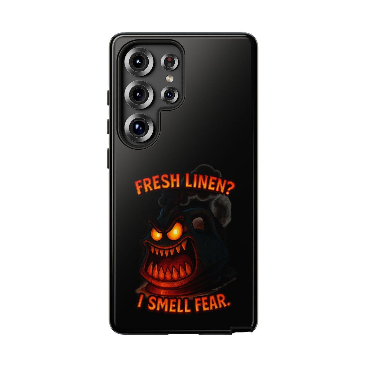 Phone Case — 'Fresh Linen? I Smell Fear.' Spooky Pumpkin Horror Protective Case