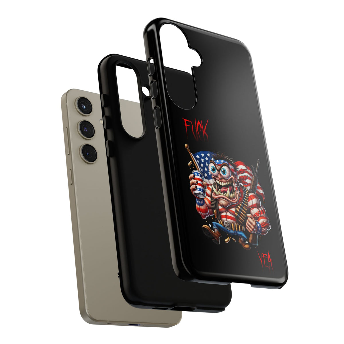 Patriotic Madman Phone Case — 'Funk Yea' USA Flag Tough Case