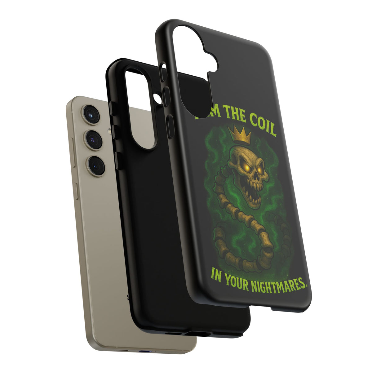 Tough Cases — “I Am The Coil In Your Nightmares” Skull Snake Shockproof Phone Case