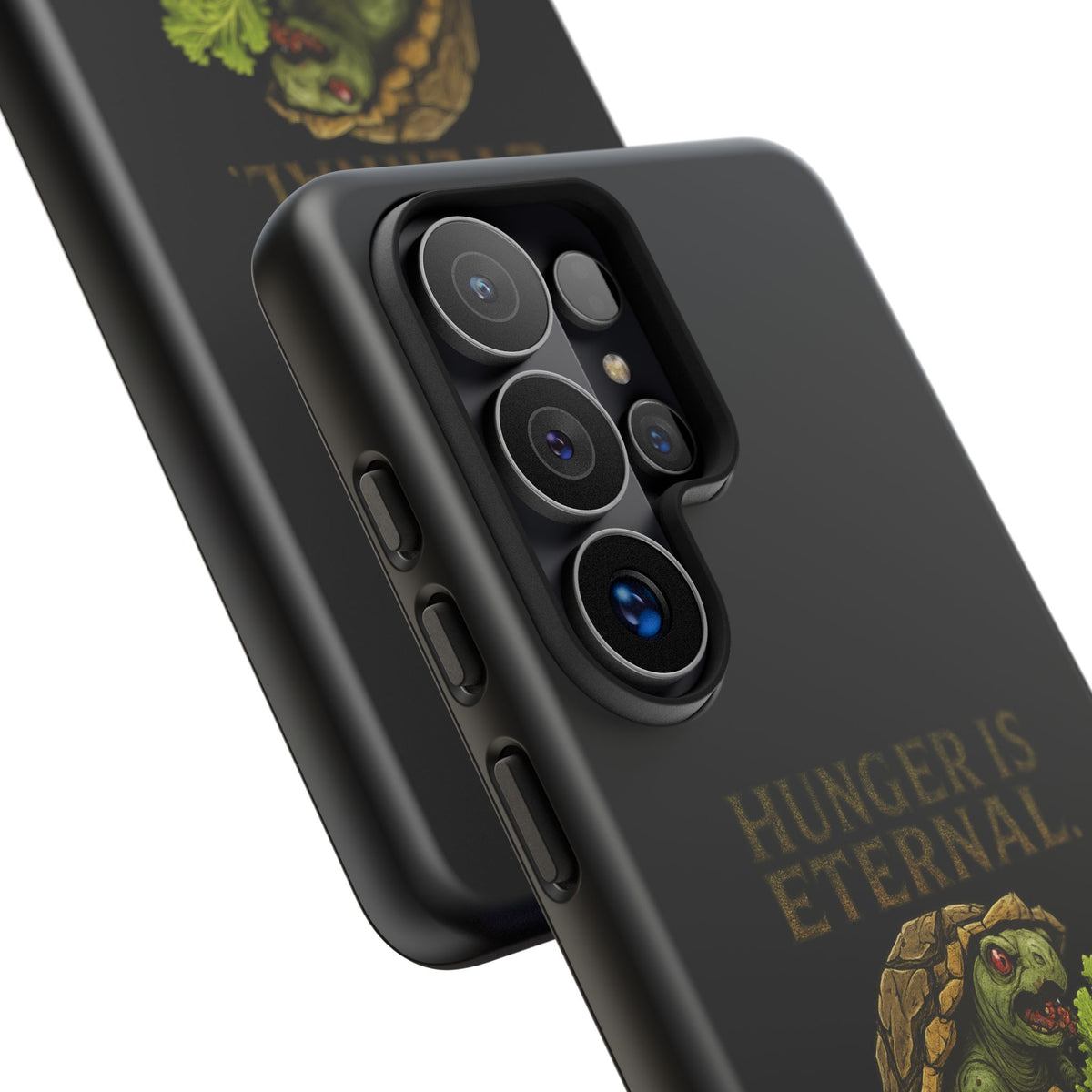 Phone Case — "Hunger Is Eternal, Your Fingers Are Optional" Turtle Monster Design