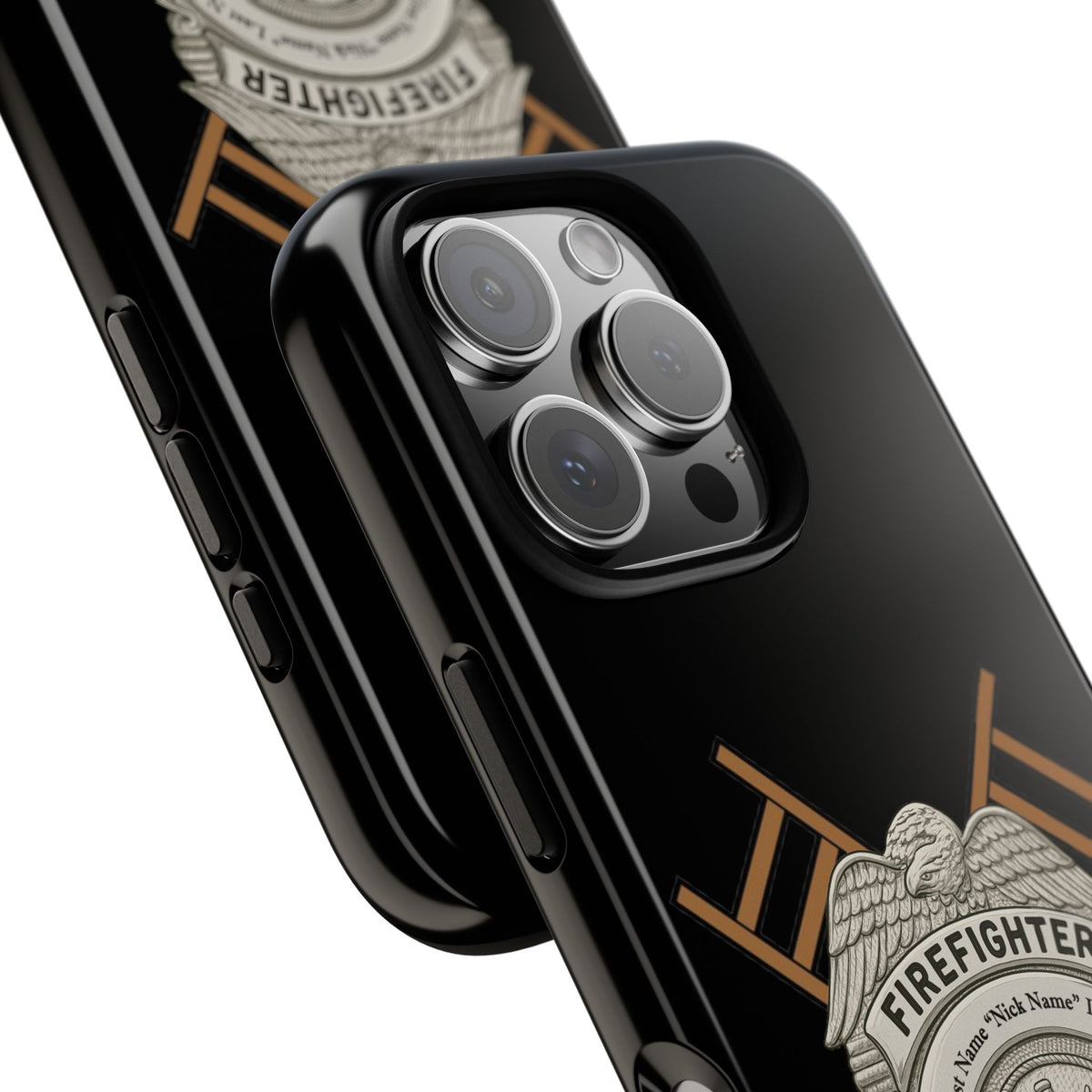 Firefighter Badge Tough Phone Case — Firefighter Helmet & Ladders Protective Case