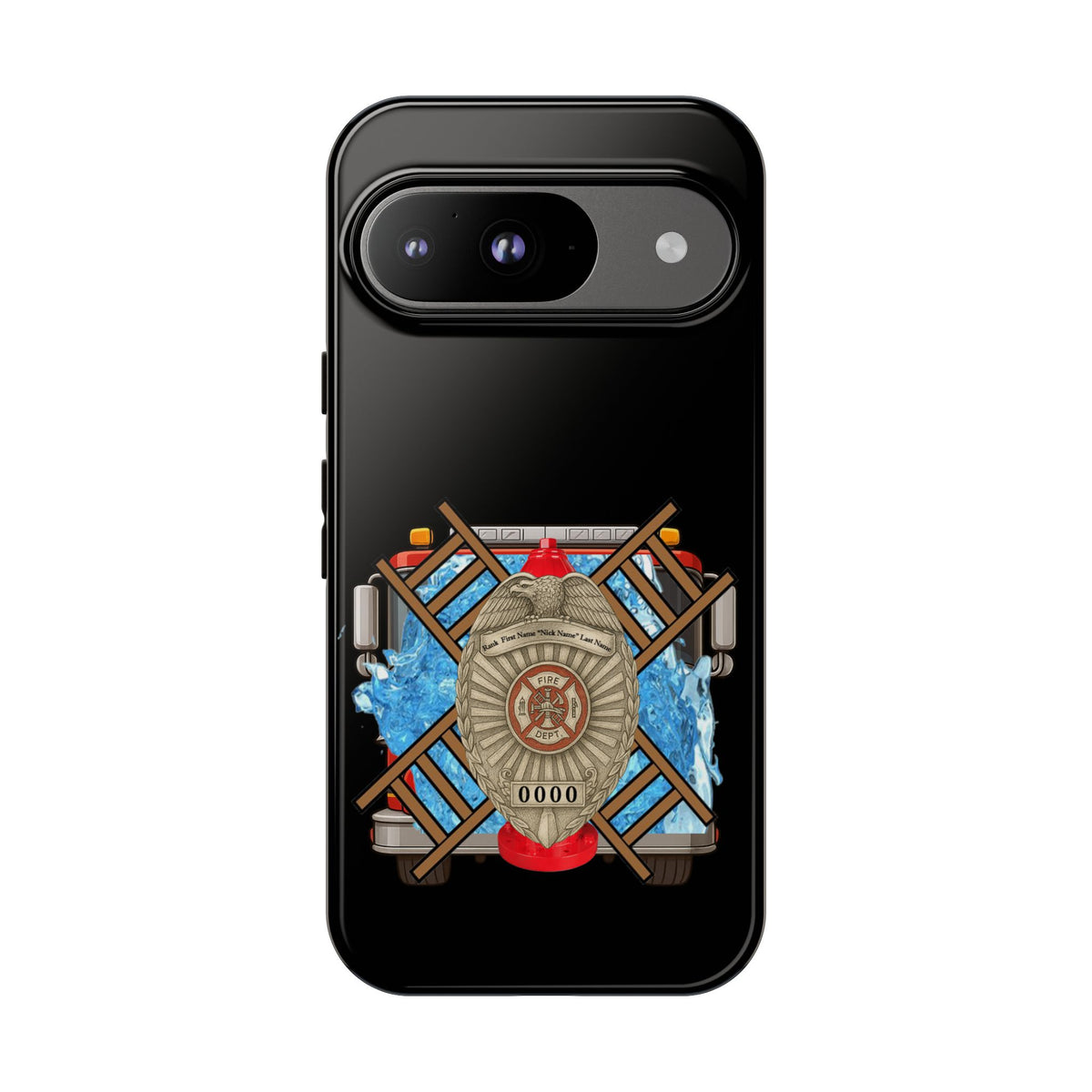 Firefighter Badge Phone Case – Maltese Cross Rescue Design
