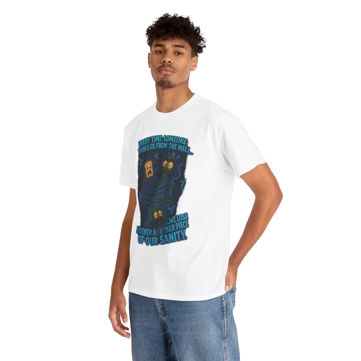 Lost Pieces of Sanity T-Shirt | Surreal Monster Wall Illustration