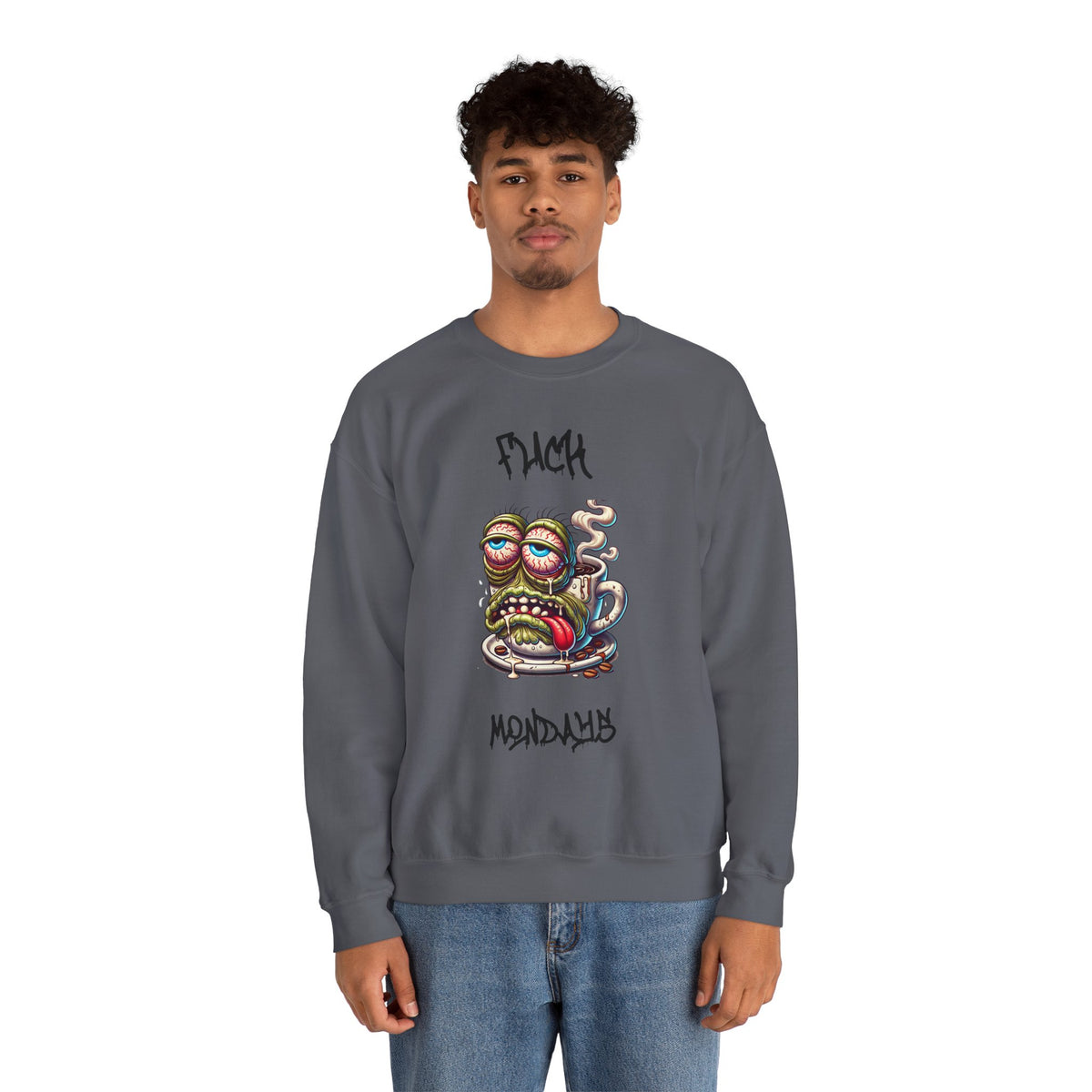 F*** Mondays Coffee Zombie Crewneck Sweatshirt