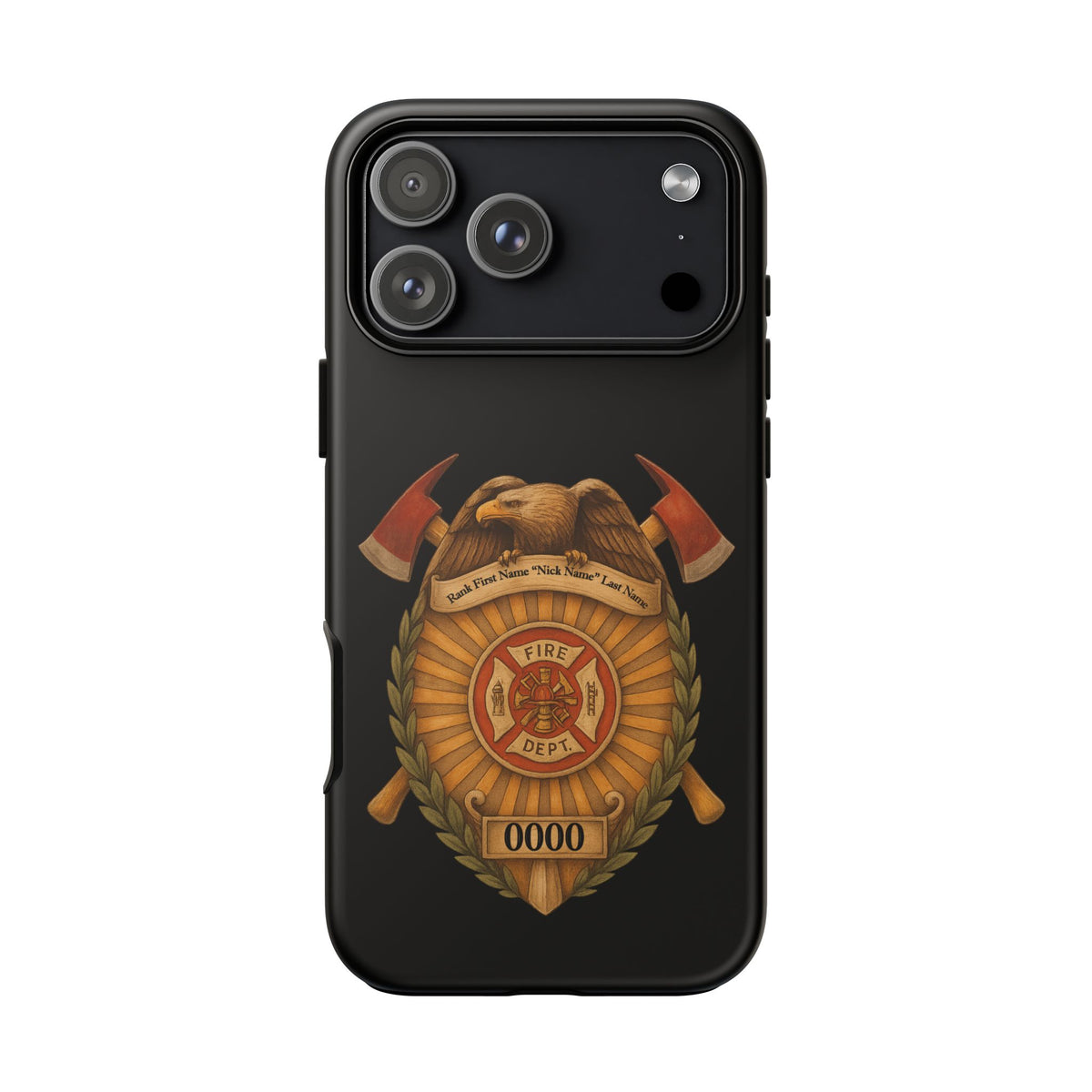 Firefighter Badge Phone Case — Tough Cases Customizable Emblem Design