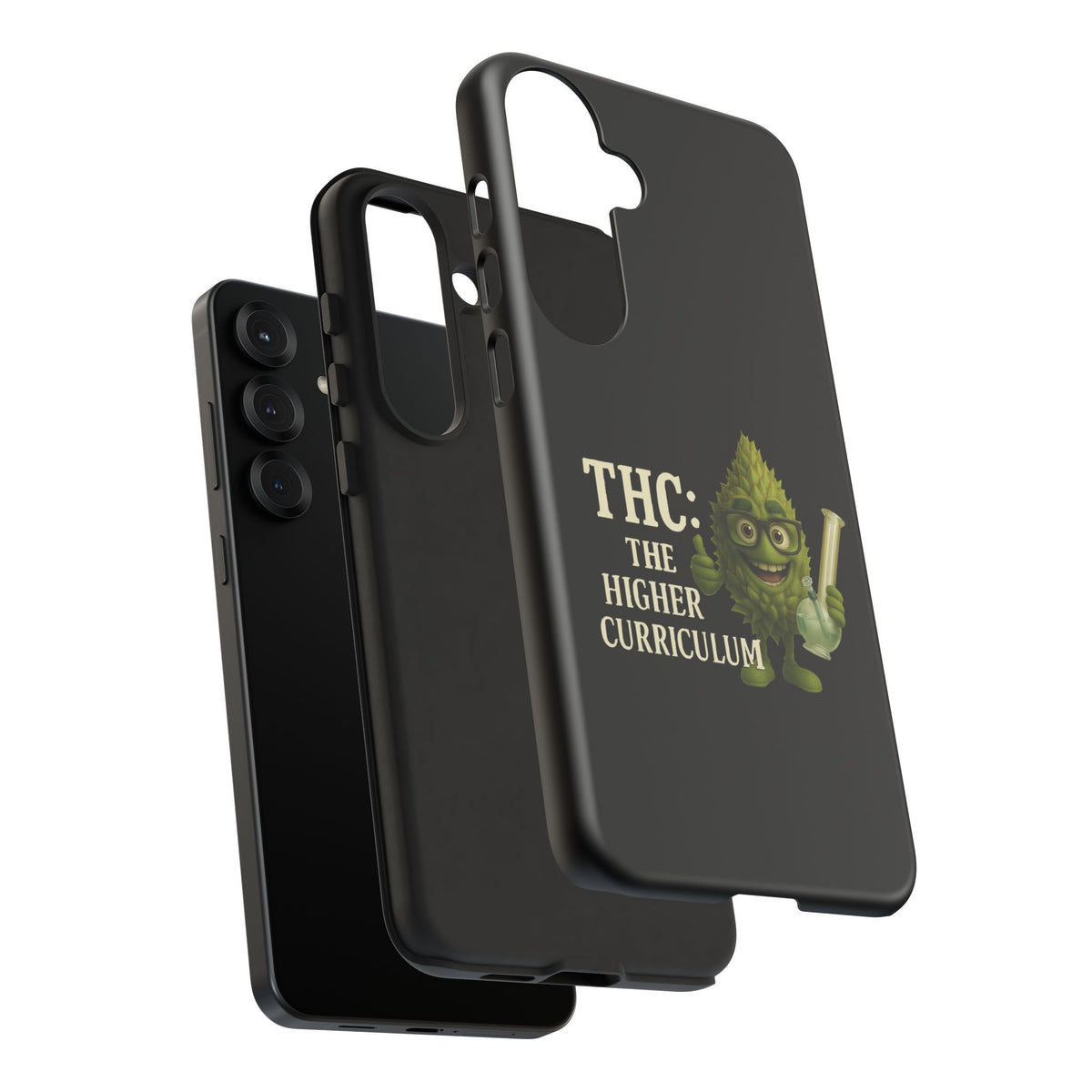 THC The Higher Curriculum Phone Case – Funny Cannabis Nug Cartoon iPhone Case
