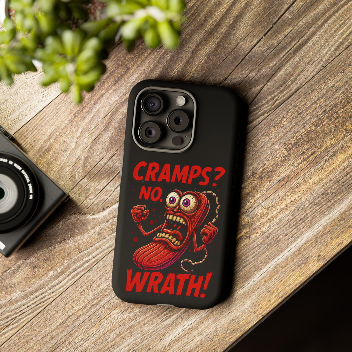 Phone Case — "Cramps? No, Wrath!" Retro Hot-Pepper Graphic