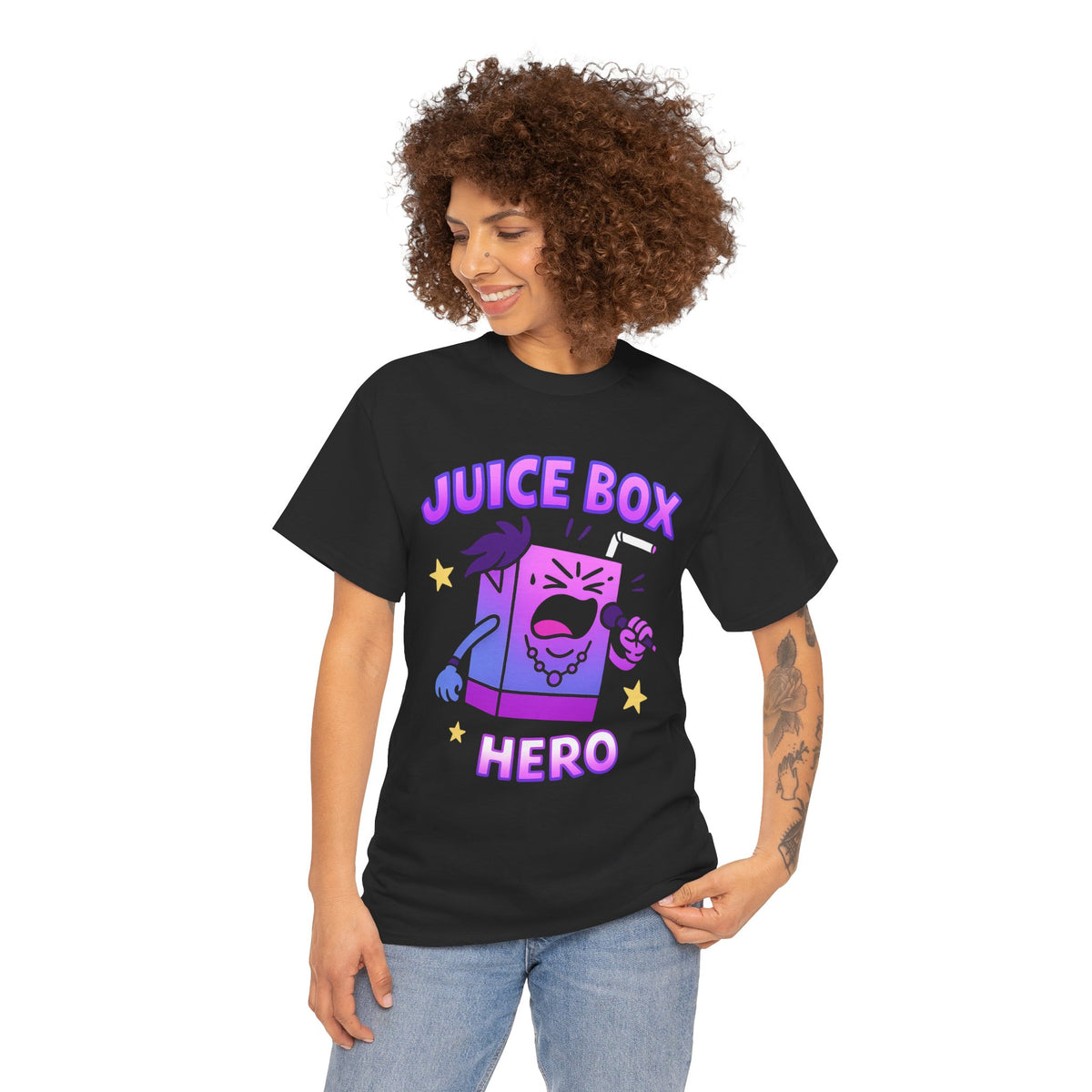 Juice Box Hero T-Shirt | Cute Cartoon Beverage Design