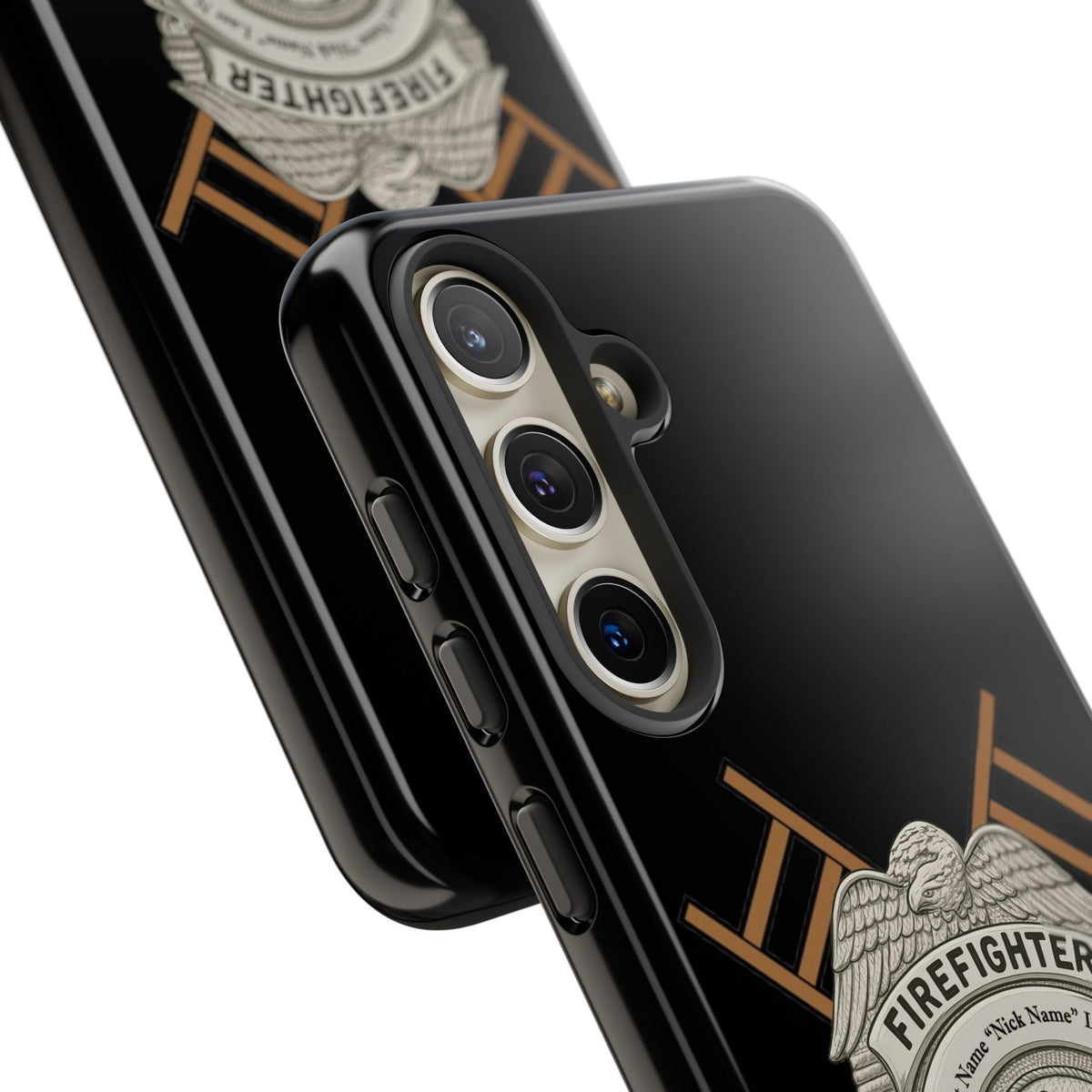 Firefighter Badge Tough Phone Case — Firefighter Helmet & Ladders Protective Case