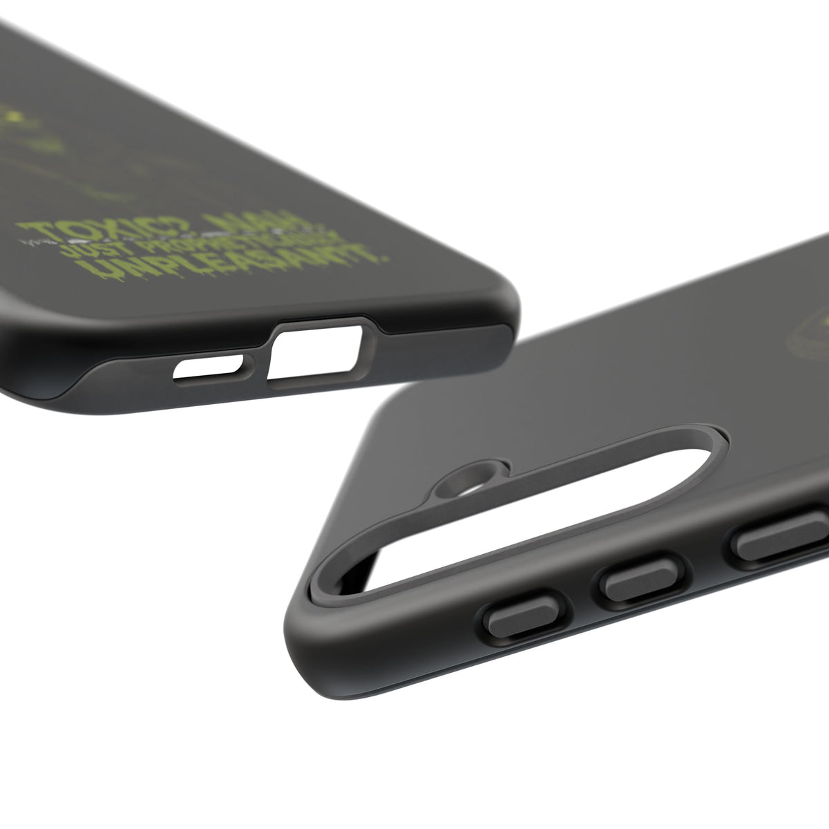 Phone Case — 'Toxic? Nah, Just Prophetically Unpleasant' Neon Grim Reaper Protective Cover