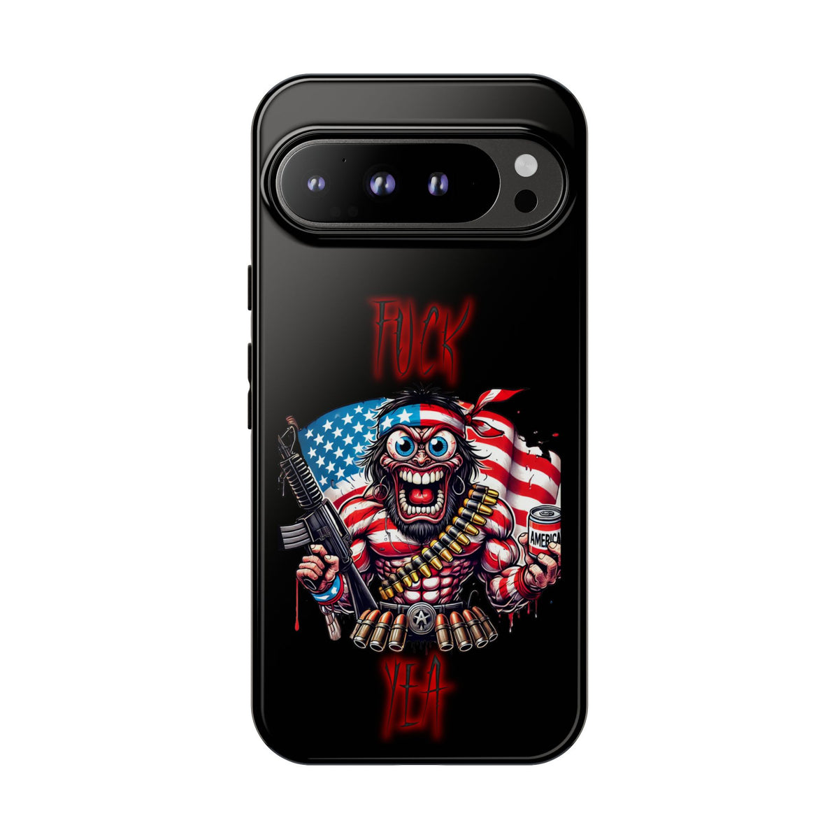 Phone Case — American Flag Skull Soldier Design (Tough Cases)