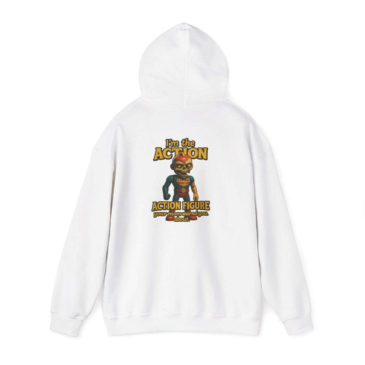 Action Figure Hoodie – Retro Toy Gamer Graphic Pullover