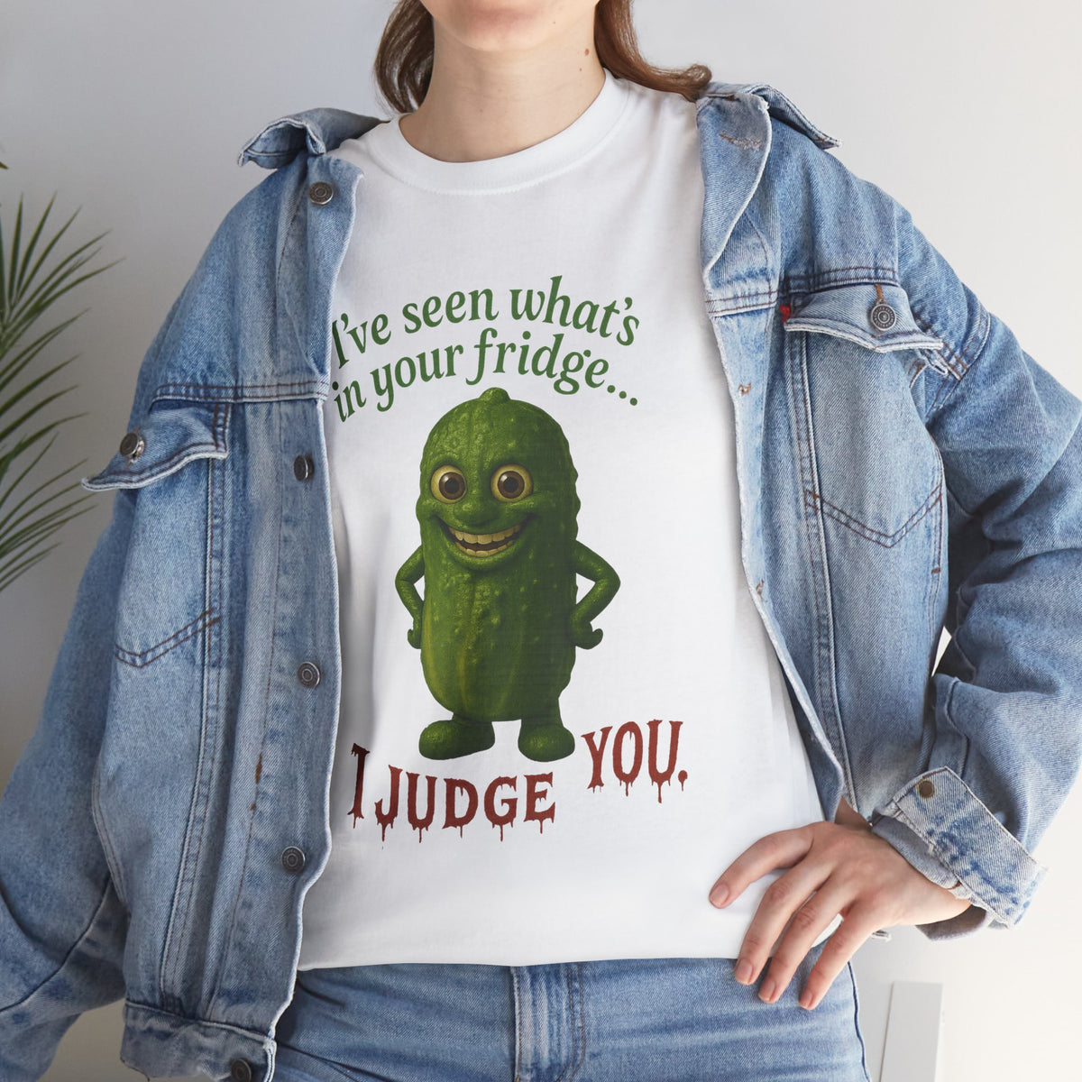 Judgmental Pickle – Funny Fridge T-Shirt