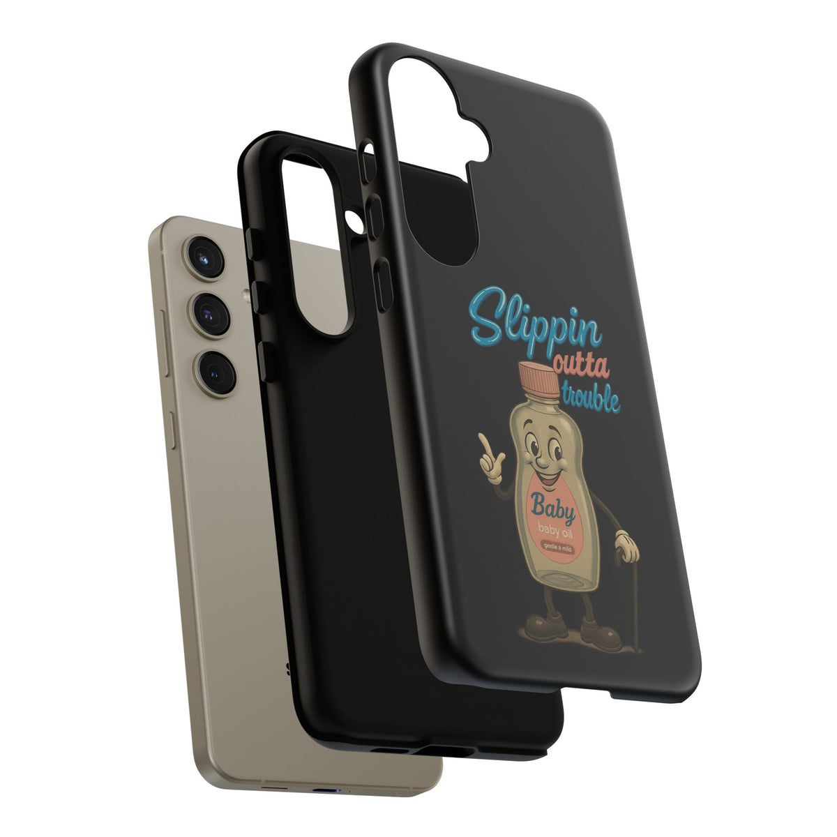 Phone Case — Retro 'Slippin Outta Trouble' Baby Bottle Design