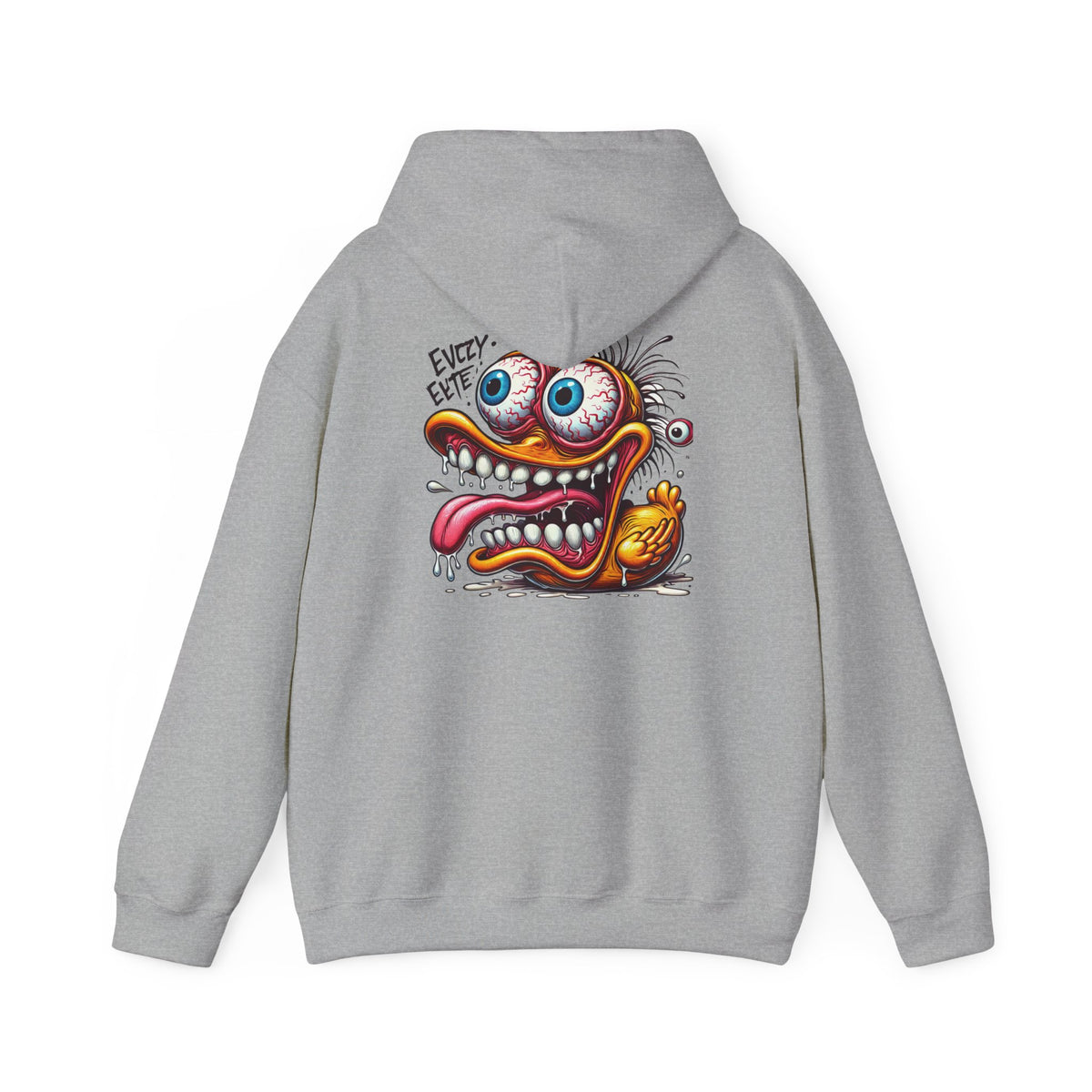 Crazy Cartoon Monster Hoodie - "Every Bite" Retro Hot Rod Art Pullover