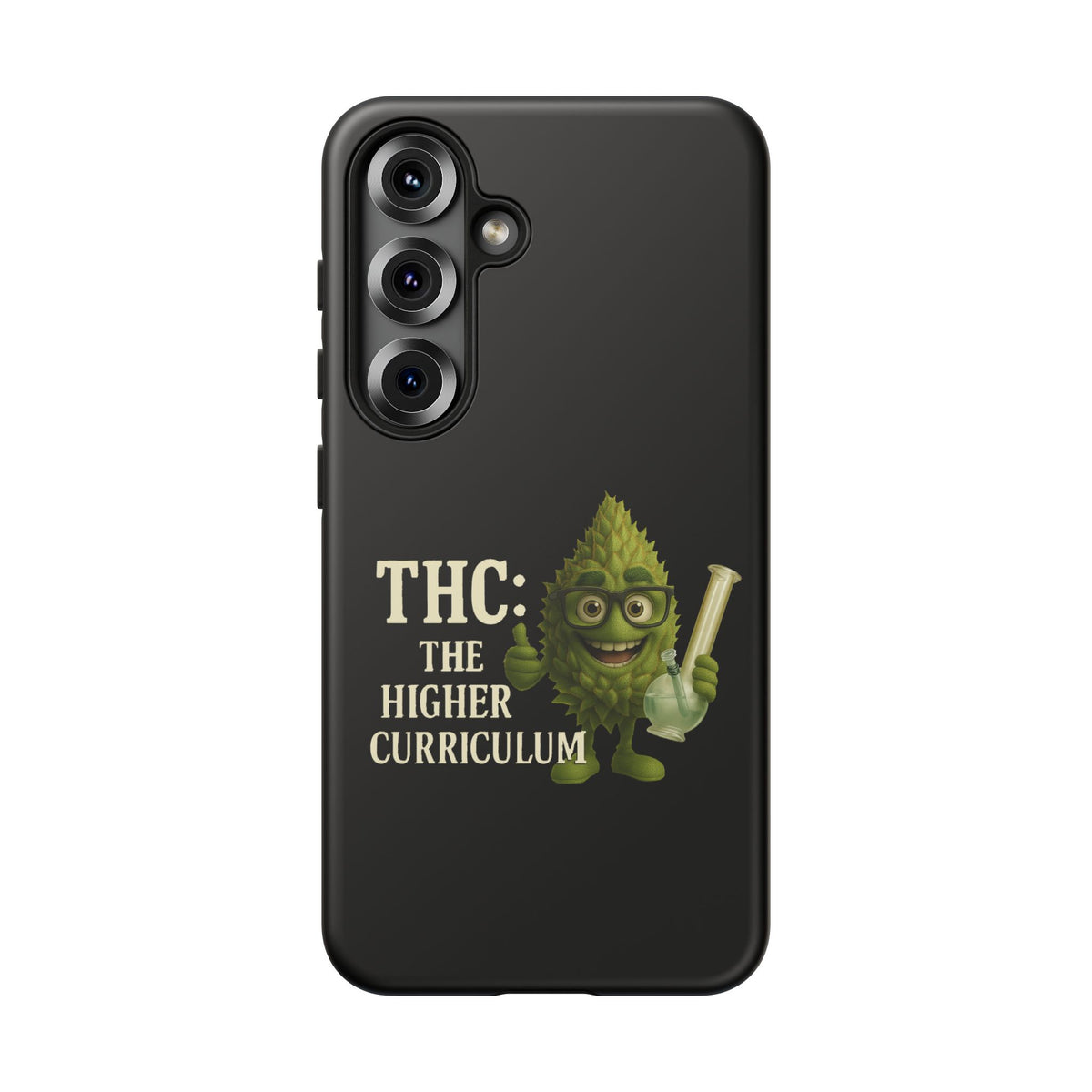 THC The Higher Curriculum Phone Case – Funny Cannabis Nug Cartoon iPhone Case