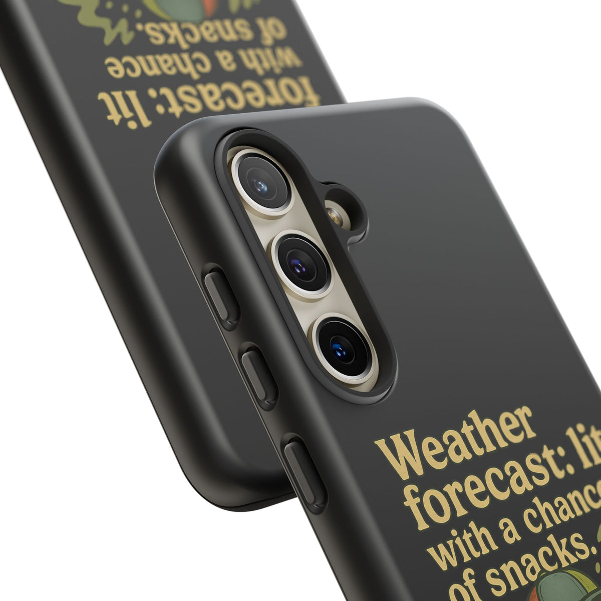 Phone Case — "Weather Forecast: Lit with a Chance of Snacks" Retro Graphic