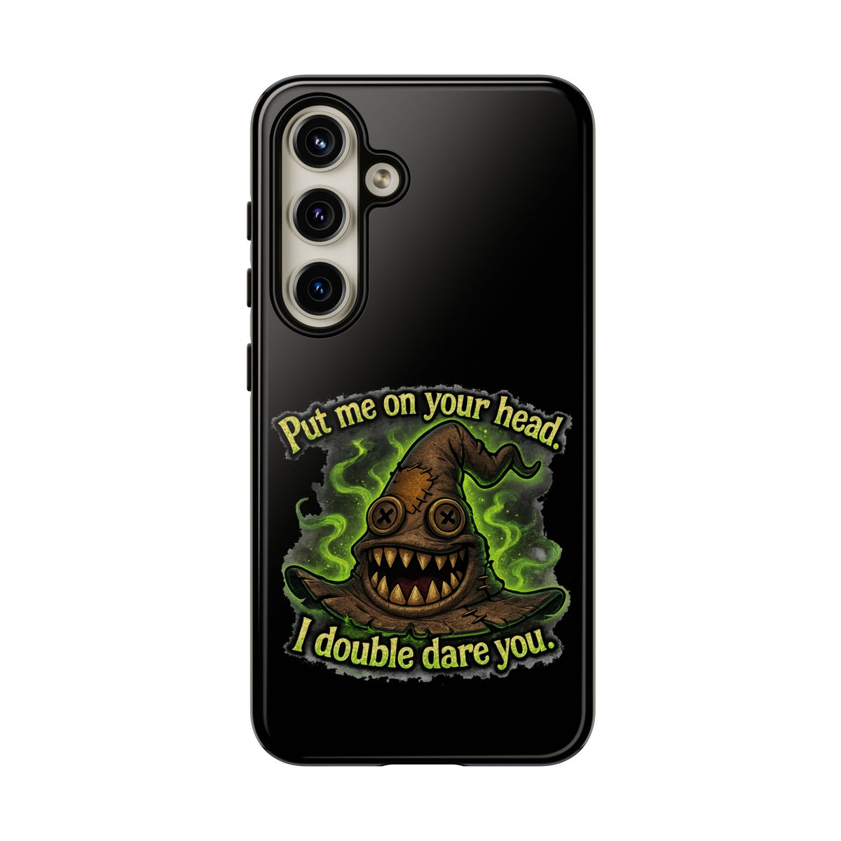 Phone Case — 'Put Me On Your Head, I Double Dare You' Witch Hat Horror Design
