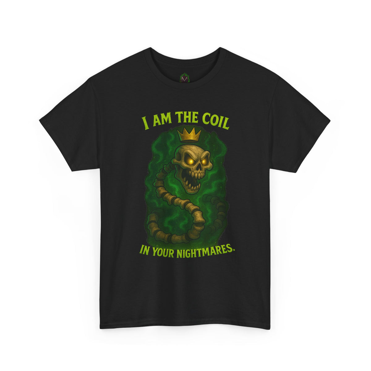 Skull Snake Crown Tee | I Am The Coil Nightmare Illustration