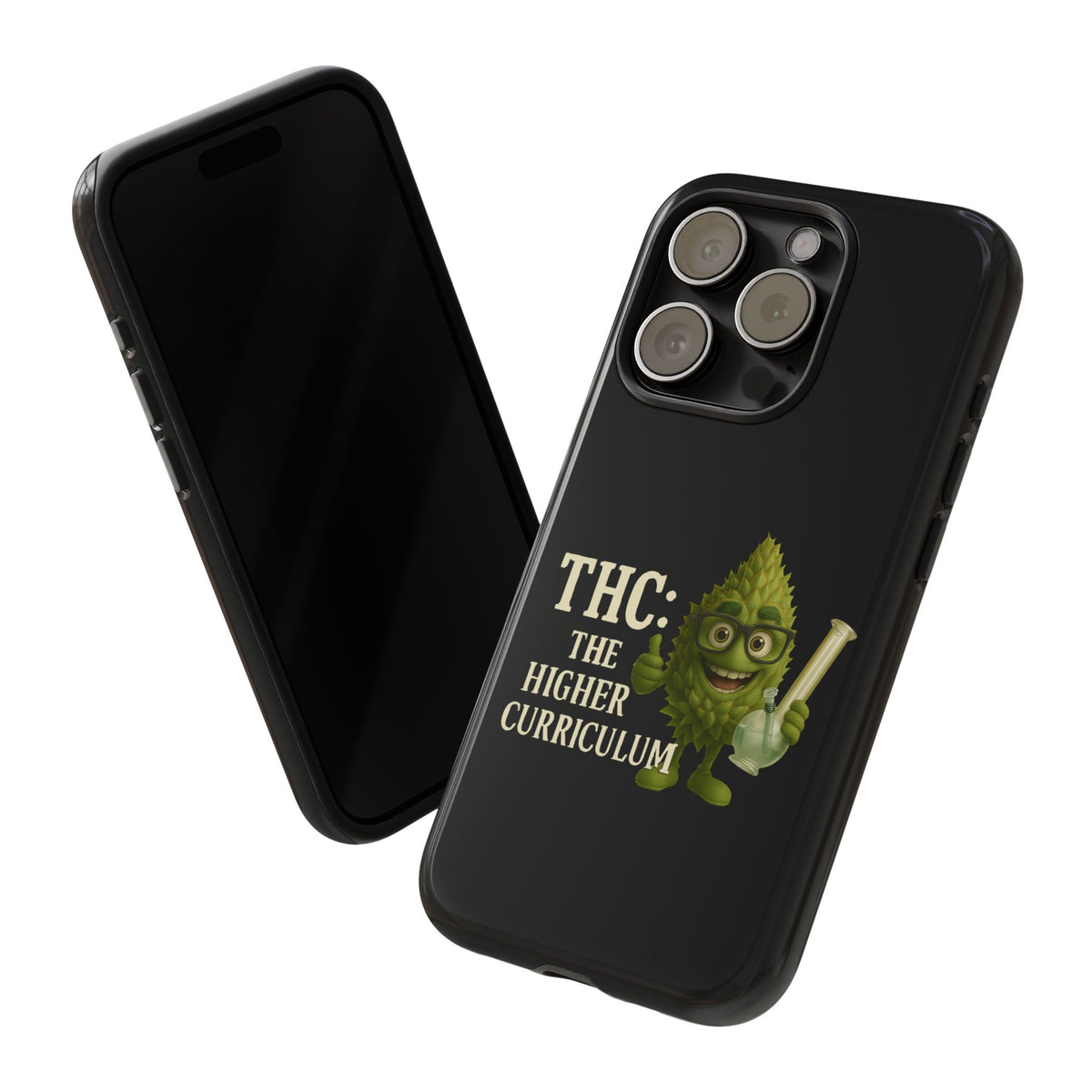 THC The Higher Curriculum Phone Case – Funny Cannabis Nug Cartoon iPhone Case