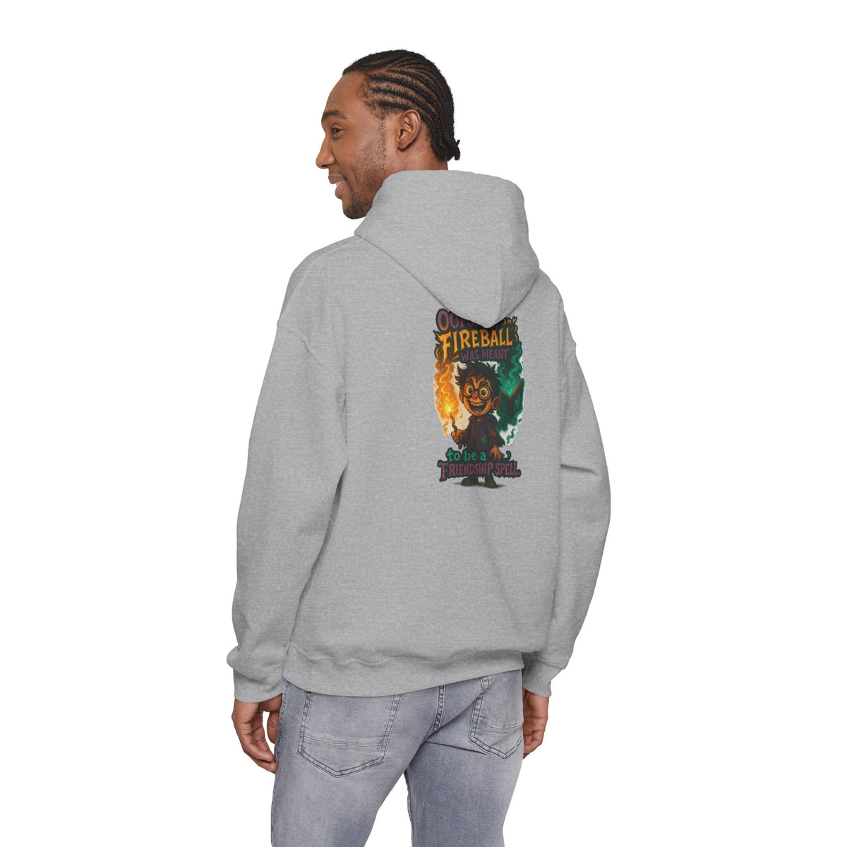 Fireball Demon Hoodie — Fiery Illustration Sweatshirt
