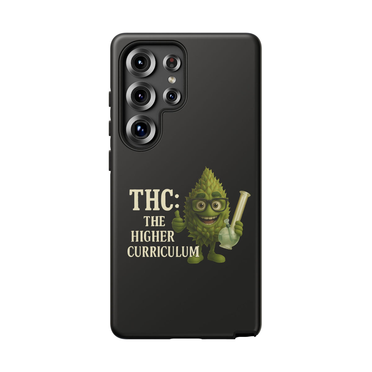 THC The Higher Curriculum Phone Case – Funny Cannabis Nug Cartoon iPhone Case