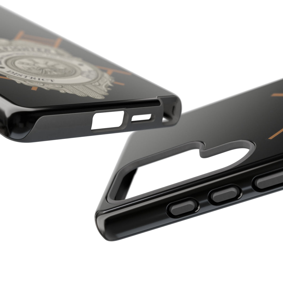 Firefighter Badge Tough Phone Case — Firefighter Helmet & Ladders Protective Case